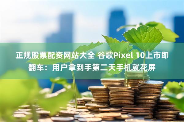 正规股票配资网站大全 谷歌Pixel 10上市即翻车：用户拿到手第二天手机就花屏